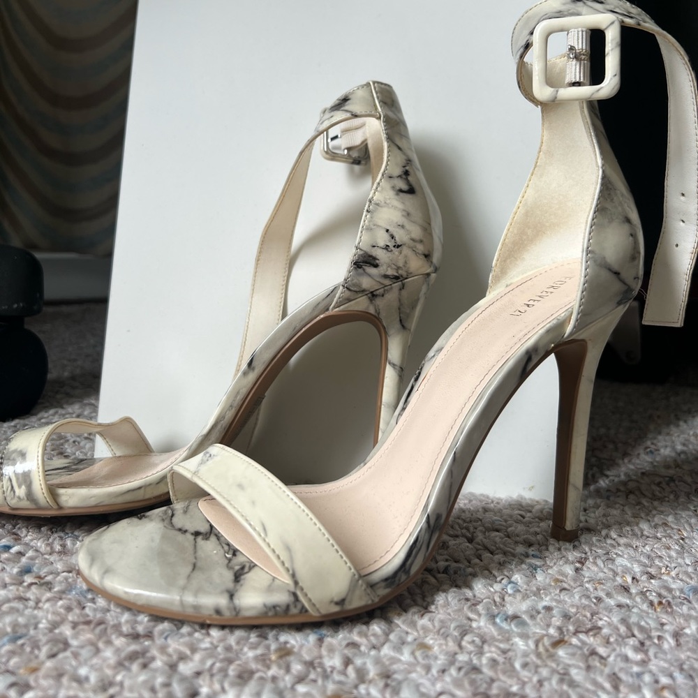 Forever 21 Marble Print Patent Heels